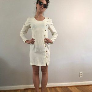 Vintage Gold Buttoned Dress